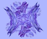 Icy Purple Fractal Snow Crystal