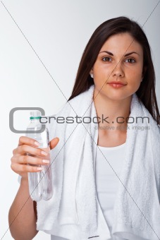 Girl With bottle of water