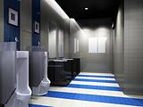 rendering of the modern bathroom interior
