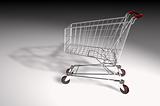 Market trolley isolated
