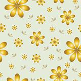 floral wallpaper with set of different flowers. 