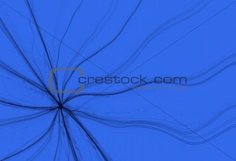 Fractured Fractal on a Blue Background