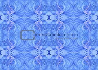 Pastel Blue Seamless Textile Fractal Pattern