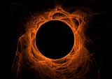 Orange Fractal Eclipse