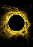 Yellow Fractal Eclipse