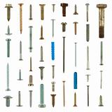 Screws, dowels and bolts collection