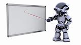 robot with blank white board