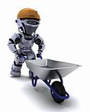 robot Builder with a wheel barrow