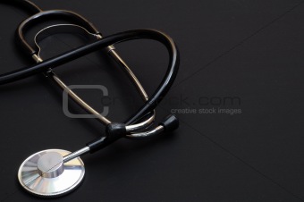 stethoscope on black