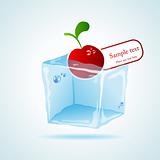Cherry ice cube