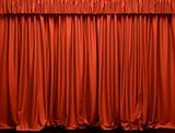 Red curtain on the stage