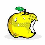 Apple Pop Art Comic style / apple fruit design