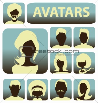 vector people avatars or user profiles