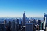 Manhattan view from Rockefeller center
