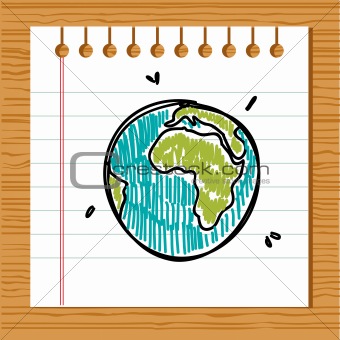 Hand drawn earth