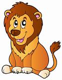 Cartoon sitting lion