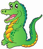 Cartoon standing crocodile