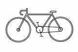 drawing of the bicycle on white background