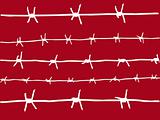  vector drawing of the barbed wire     