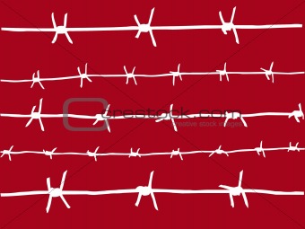  vector drawing of the barbed wire     