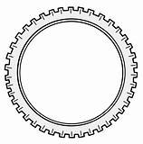 vector silhouette cogwheel on white background