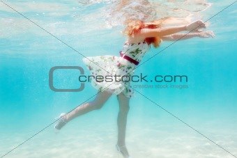Woman underwater