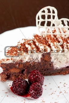 Blackberry cake slice
