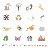 Clean environment and eco symbols