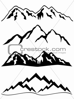 Mountains with snow