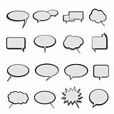 Talk and speech balloons or bubbles