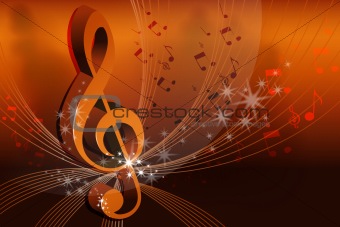 abstract music card