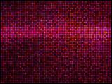 Multicolor abstract lights red disco background. Square pixel mo