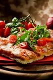 Pizza Arugula and Cherry Tomatoes