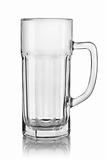 Empty beer glass isolated