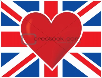 Heart British Flag