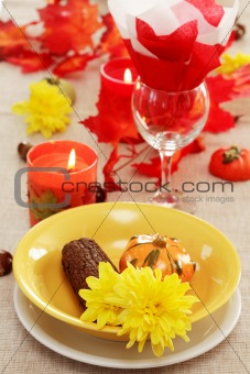 Autumn table setting