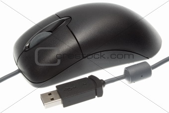Black Optical Mouse with USB Cable