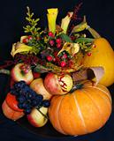 Autumn pumpkin composition