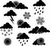 Weather elements for design, vector