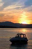 yacht lake dawn