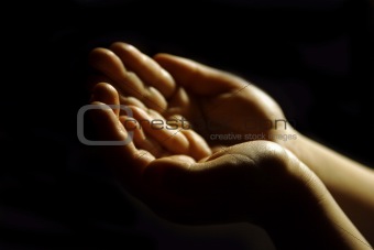 Worshiping hands