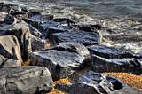 Rugged Shore Rocks
