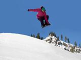 Snowboard jumping