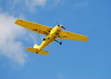 Yellow turboprop plane