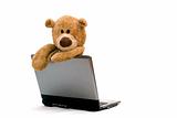 Teddy bear and laptop