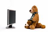Teddy bear and laptop