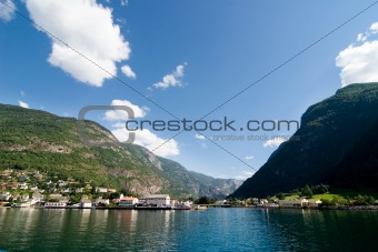 Mountain Village in a Fjord