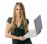 Woman with laptop computer