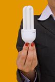 businesswoman holding a lamp 3
