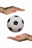 Holding the Soccer ball